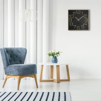 Drevené nástenné hodiny Digits z120-1matd-dx 40 cm, čierne